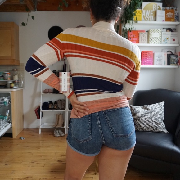 Striped Turtleneck Sweater - Picture 2 of 3